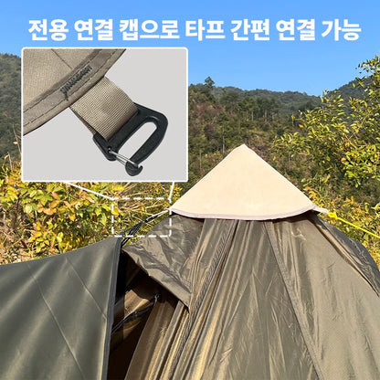 4 Season Hot Tent with Stove Jack Winter Teepee Tent Waterproof Camping Tipi Tent for 2 3 4 Person Outdoor Bushcraft Hiking