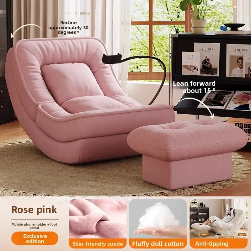 Moon Kennel Rocking Chair Reclining Chair Adults Sleeping Lazy Sofa Chair Balcony Home Lounge Chair