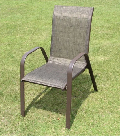 Outdoor Beach Chairs Outdoor Courtyard Balcony Waterproof and Sunscreen Iron Chair Home Leisure Back Armchairs Outdoor Furniture