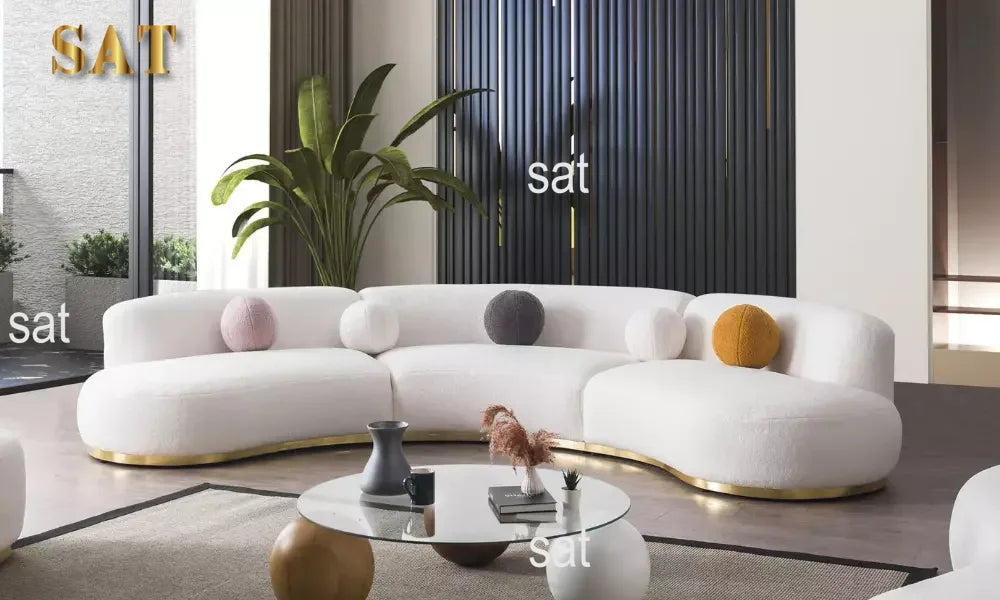 -Modern Luxury Living Room Sofa Set Family Office Furniture Sofa Villa Apartment Living Room Furniture