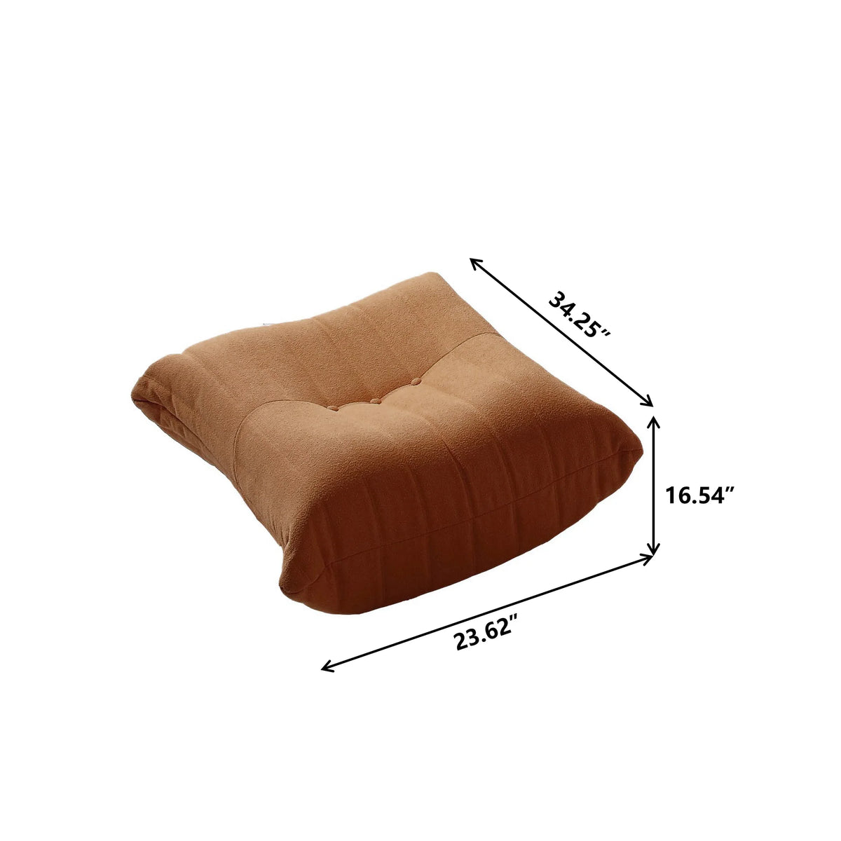 Teddy Fabric Bean Bag Sofas Comfy Lazy Floor Sofa Couch Soft Lounge Chairs Foam-Filled Accent Chair for Living Room Bedroom