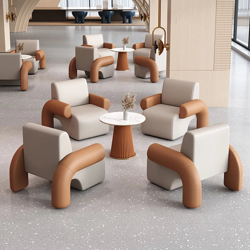 Negotiation table and chair combination lounge area light luxury modern lounge area reception table negotiation table
