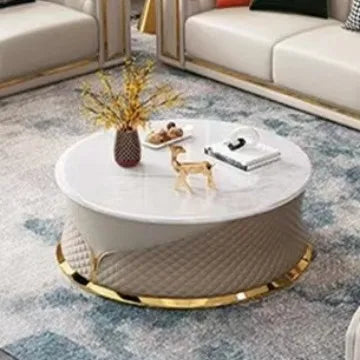 Cross-border Light Luxury Sofa Simple Modern Leather Sofa Italian Minimalist Villa Living Room Buckle Leather Sofa Combination