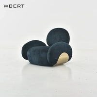 Nordic Lamb Fleece Single Sofa Chair For Home Bedroom Dining Clothing Store Beauty Salon Leisure-backrest Chair