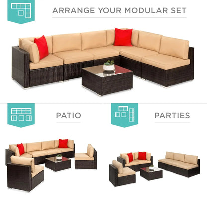 Hot Selling and Popular Leisure Rattan Sofa Home Set for Indoor or Courtyard Use