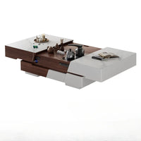 Clear Simple Adjustable Coffee Table Multi Function Lifting Living Room Side Table Modern Design Mesa Auxiliar Home Furniture