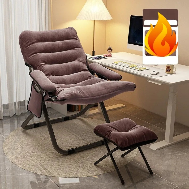 Folding recliner student dormitory computer chair household bedroom lazy small sofa balcony single casual back chair