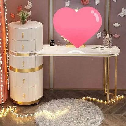 Bedroom Italian Light Luxury Dressing Table Wind Storage Cabinet One Small Apartment Makeup Dresser