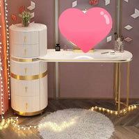 Bedroom Italian Light Luxury Dressing Table Wind Storage Cabinet One Small Apartment Makeup Dresser