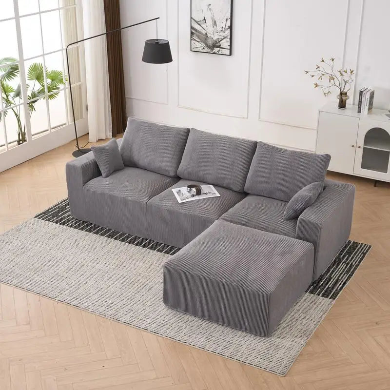 Modular U-Shaped Boneless Sectional Sofa for Living Room - 113