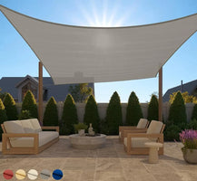 Heavy Duty Sun Shade Canopy with UV Protection,Curved Edges Blocks Sunlight for Outdoor Patio Lawn Garden 12x12 FT
