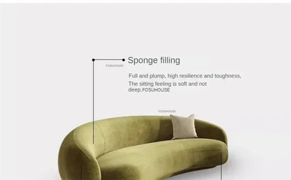 Creative Fabric Cashew Lazy Sofa Nordic Curved Living Room Sofas Home Living Room Furniture Reception Lounge Area Back Sofa Bed