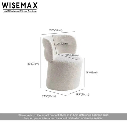 Wooden frame casual coffee chair elegant designer single waiting lounge sofa home living room