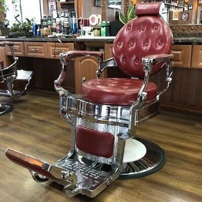 Retro Stylish King Beauty Hairdressing Armrest Hair Styling Classic Hydraulic Furniture Salon Barber Chair
