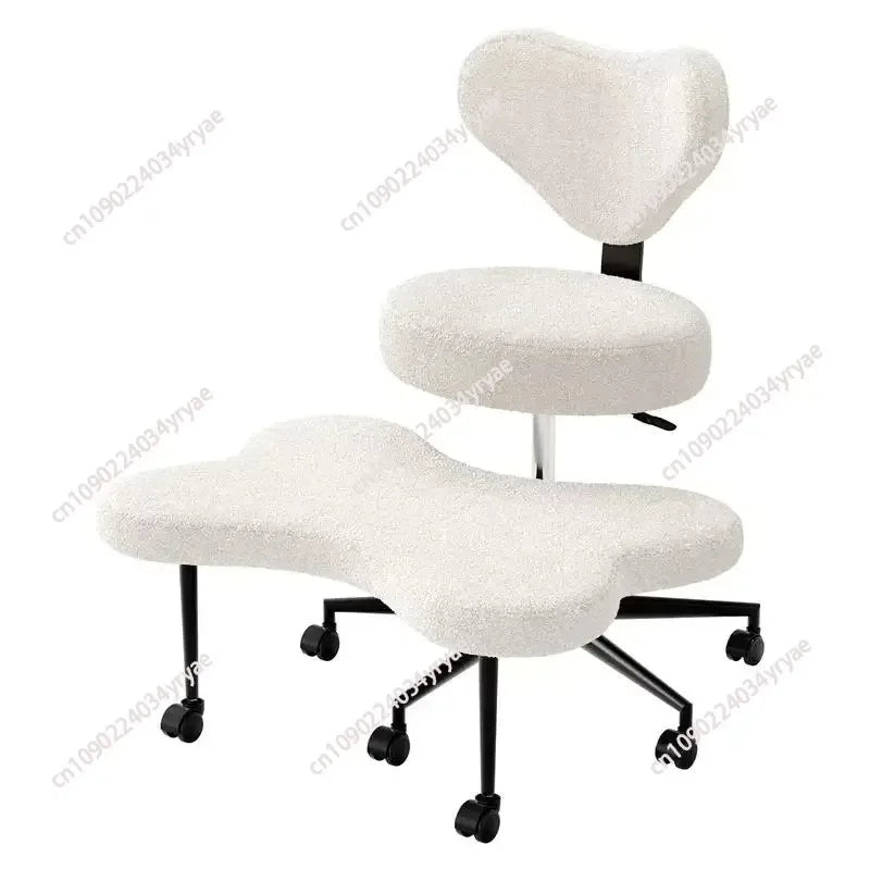 Cross Leg Chair - Meditation Chair with Wheels, ADHD Chair, Height Adjustable Seat, Adjustable Footstool