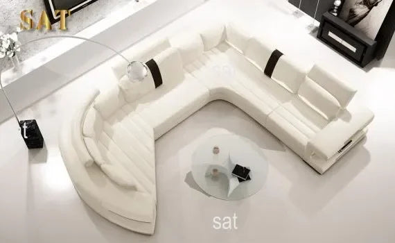 New Arrival Modern Living Room Leather Sofa, Lounge Chair, Living Room Designer Combination Sofa, U-shaped Sofa, Luxury Leather