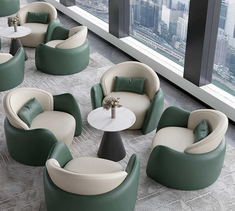 Business office meeting guests negotiation sofa sales office combination VIP