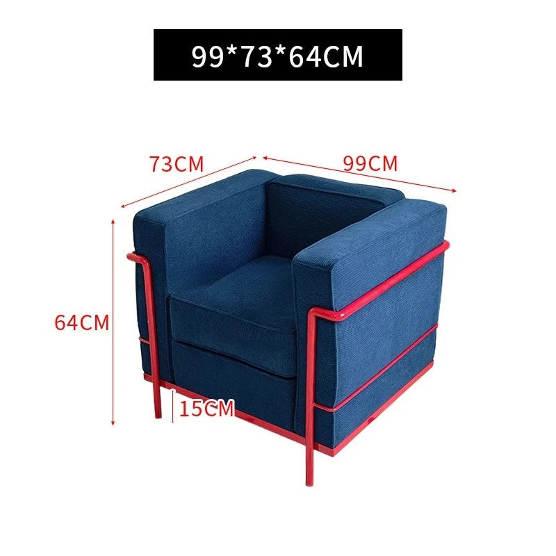 Sofa single chair, living room metal leisure chair