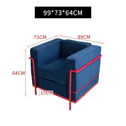 Sofa single chair, living room metal leisure chair