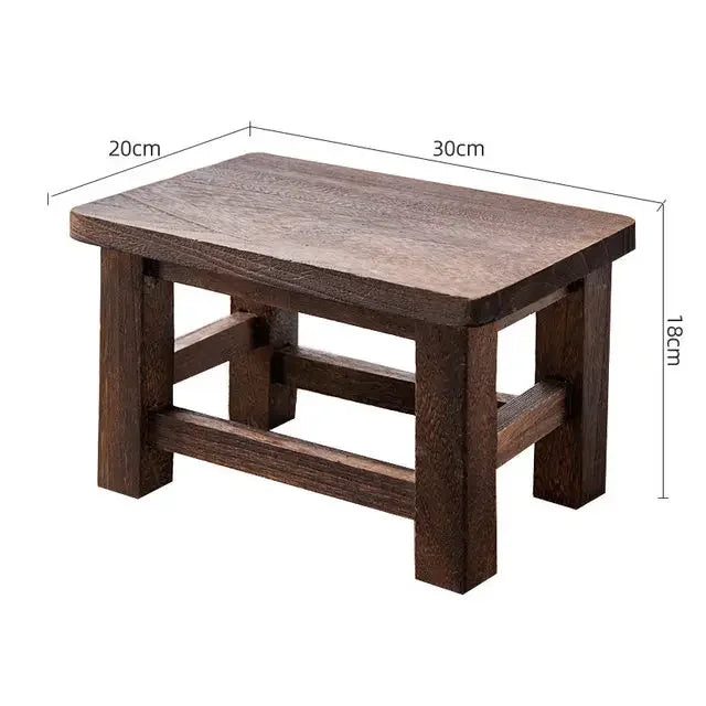 Adult Solid Wood Stool for Daily Use Shoe Changing Step Stool for Kitchen Bathroom Living Room Wooden Household Furniture