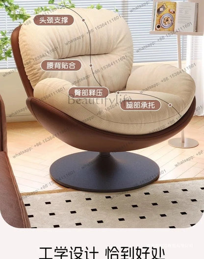 Lazy Sofa Rotating Eggshell Chair Rocking Chair Recliner Balcony Household Sleepable Leisure Single Sofa Nest Chair Schlafsofa