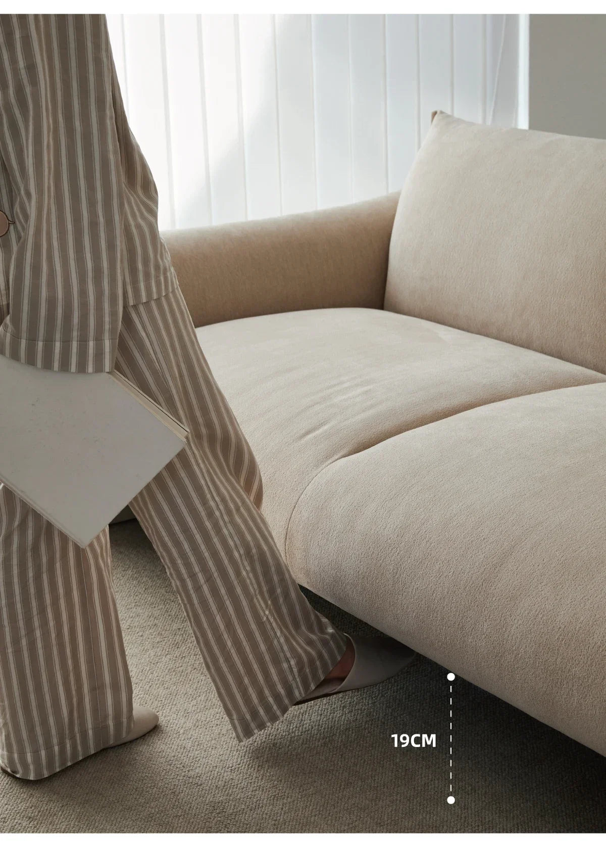 hh Fabric single sofa living room modern simple new small apartment lazy leisure sofa chair