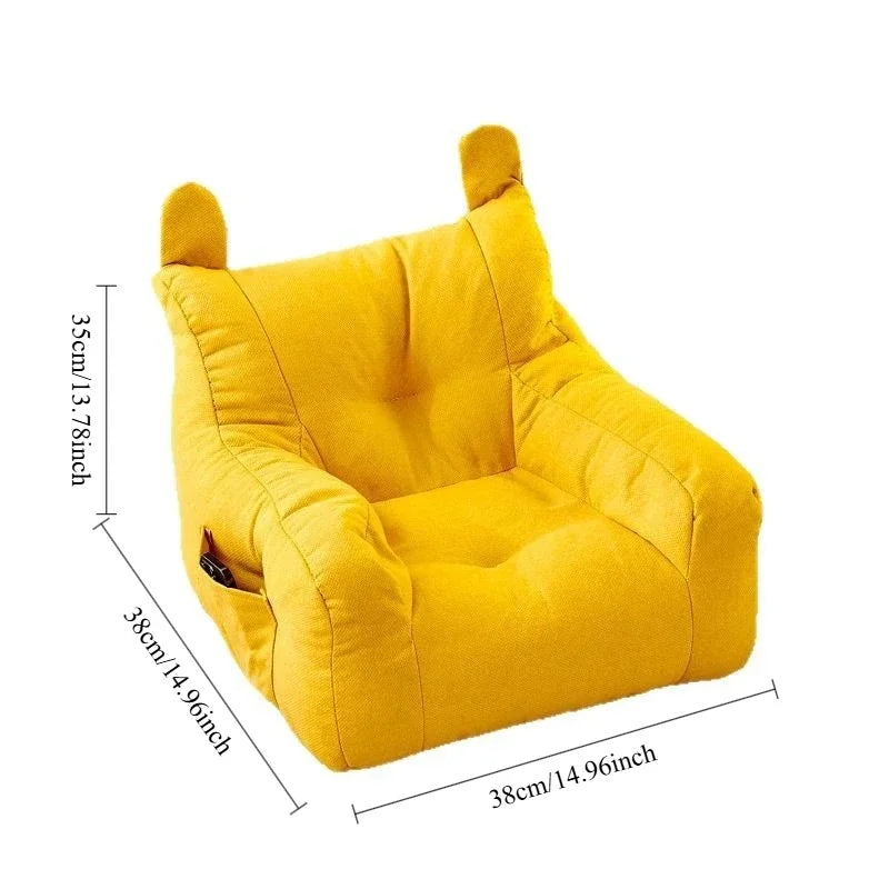 Single Sofa Children's Small Sofa Chair Solid Color Sofa Chair Portable Sofa Bedroom Furniture Mini Sofa Frameless Baby Seat