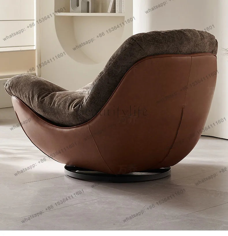 Italian minimalist lazy sofa chair modern simple living room bedroom home balcony swivel chair