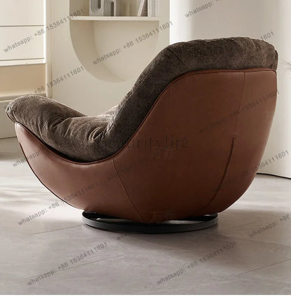 Italian minimalist lazy sofa chair modern simple living room bedroom home balcony swivel chair