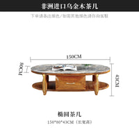 FY Ebony Wood Genuine Leather Sofa Solid Wood Sofa Living Room New Model