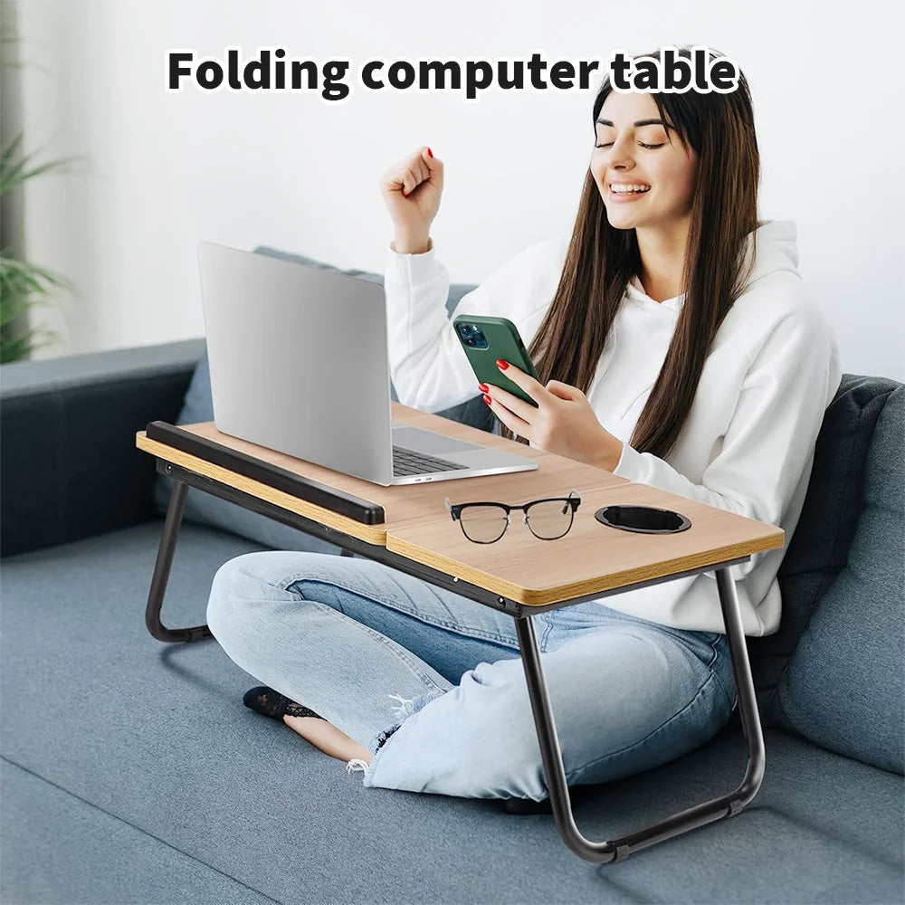 Adjustable Foldable Laptop Desk Portable Ergonomic Stand for Bed Sofa Notebook
