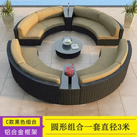 Outdoor sofa combination balcony courtyard rattan furniture