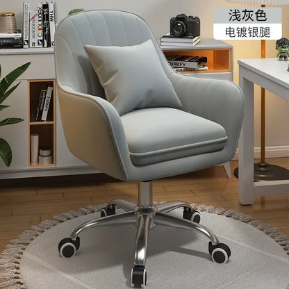 Home Computer Chair Girl's Bedroom Backrest Lift Swivel Chair College Student Dormitory Study Chair Comfortable Office Chairs