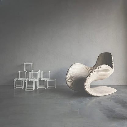 Furniture Modern Living Room Art Furniture Simple Solid Wood Irregular Unique Leisure Single Armchair Family Hotel