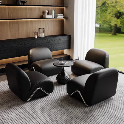 Tumbonas Lounge Living Room Chairs Sofa Lazy Reading Leather Living Room Chairs Individual Throne Sillones Library Furniture