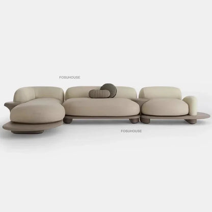 Italian Fabric Living Room Sofas Home Corner Creative Recliner Back Sofa Designer Pebble Sofa Bed Nordic Living Room Furniture L
