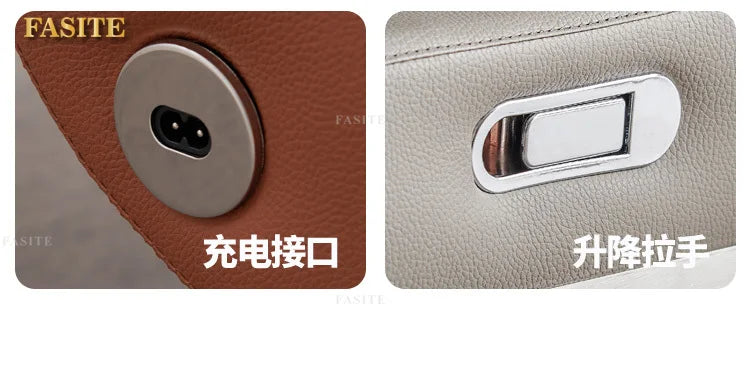 Lunch break can lie down dual-purpose leather office desk chair, light luxury sedentary and comfortable electric massage boss