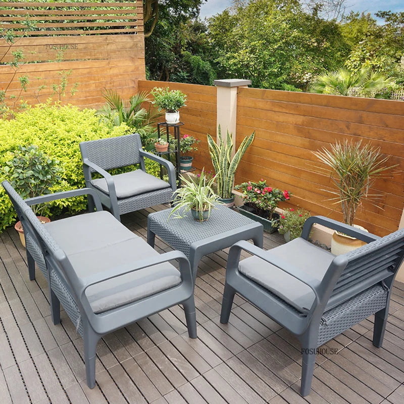 Creative Garden Furniture Sets Villa Terrace Patio Furniture Outdoor Set Household Leisure Outdoor Table and Chairs Combination