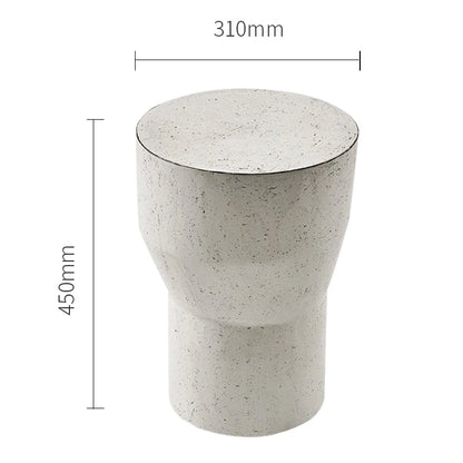 modern design round cement  glass top minimalist combination coffee table set living room furniture