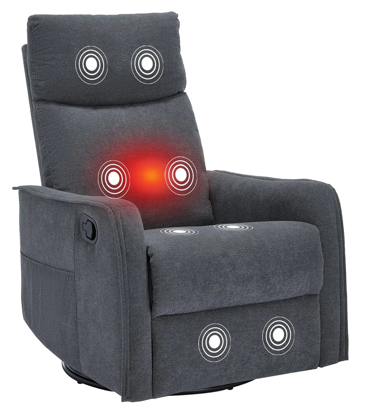 360 Swivel Rocking Recliner Chair for Adults, Nursery Rocking Chair with Heat and Massage, Glider Reclining Chair, Customized