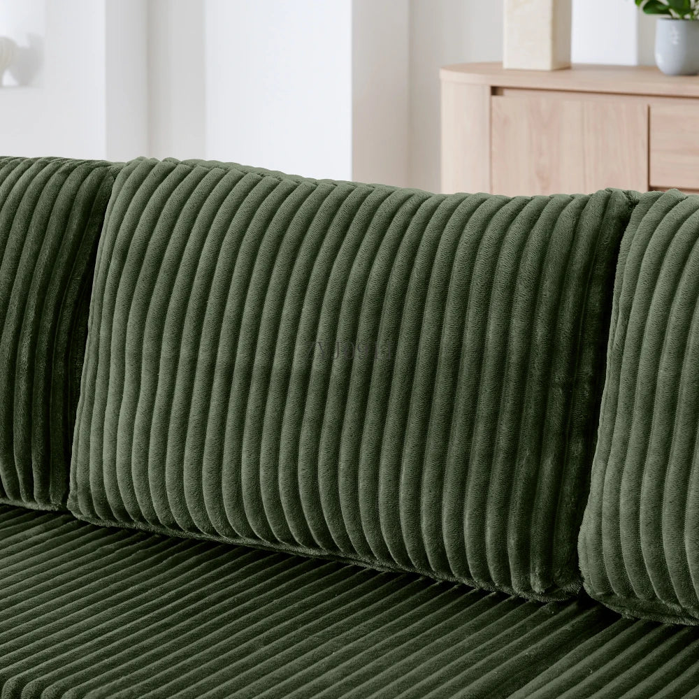U-shaped modular sectional sofa, compressed sectional sofa, modern minimalist style corduroy sofa, living room sofa