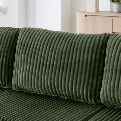 U-shaped modular sectional sofa, compressed sectional sofa, modern minimalist style corduroy sofa, living room sofa