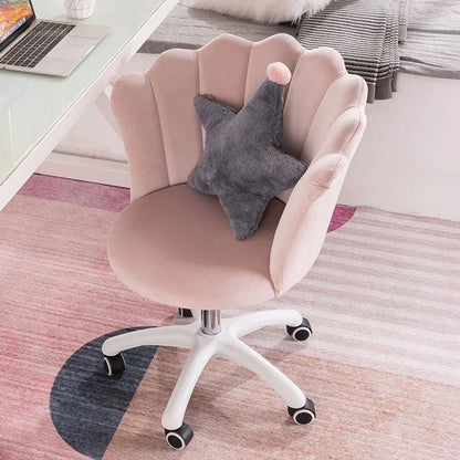 Rotatable Velvet Office Chair for Company Modern Soft Backrest Chair with Wheels Simple Creative Office Chairs for E-sports Room