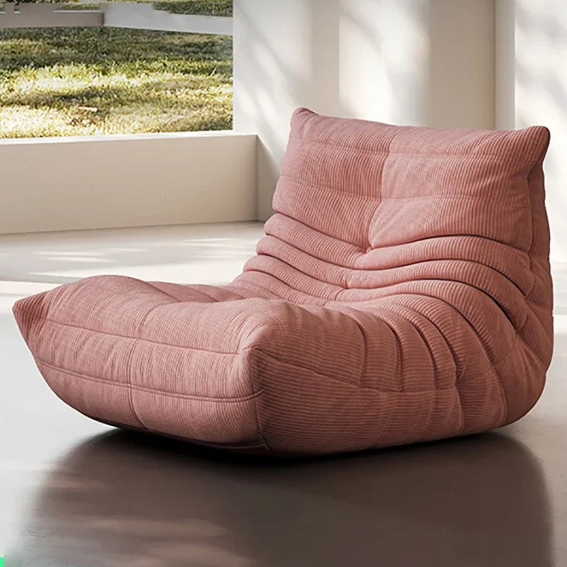 Lounge Bean Bag Chair for Adult Armless Lazy Floor Sofa Fireside Chair for Living Room Gaming Room Bedroom Soft Corduroy Couch