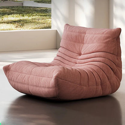 Lounge Bean Bag Chair for Adult Armless Lazy Floor Sofa Fireside Chair for Living Room Gaming Room Bedroom Soft Corduroy Couch