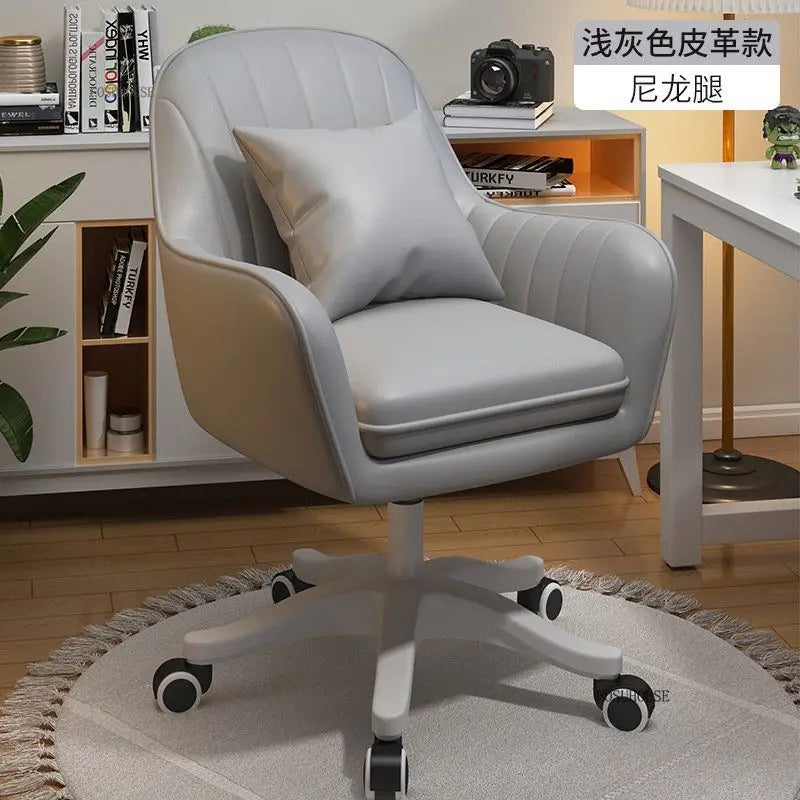 Nordic Style Office Chairs Leisure Home Computer Chairs Student Backrest Lift Chair Single Swivel Armchairs for Office Furniture