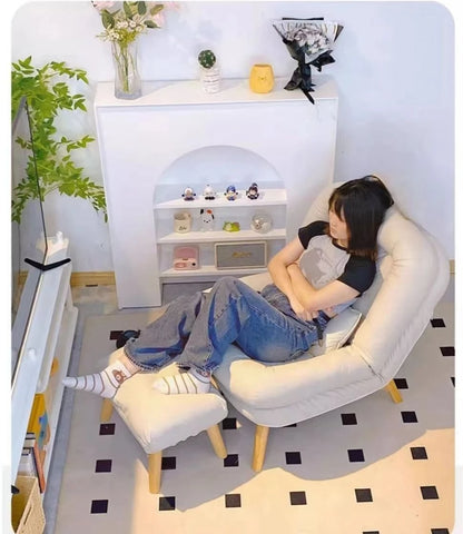 Sofa reclining small sofa single nap leisure chair bedroom reading recliner household simple lazy sofa