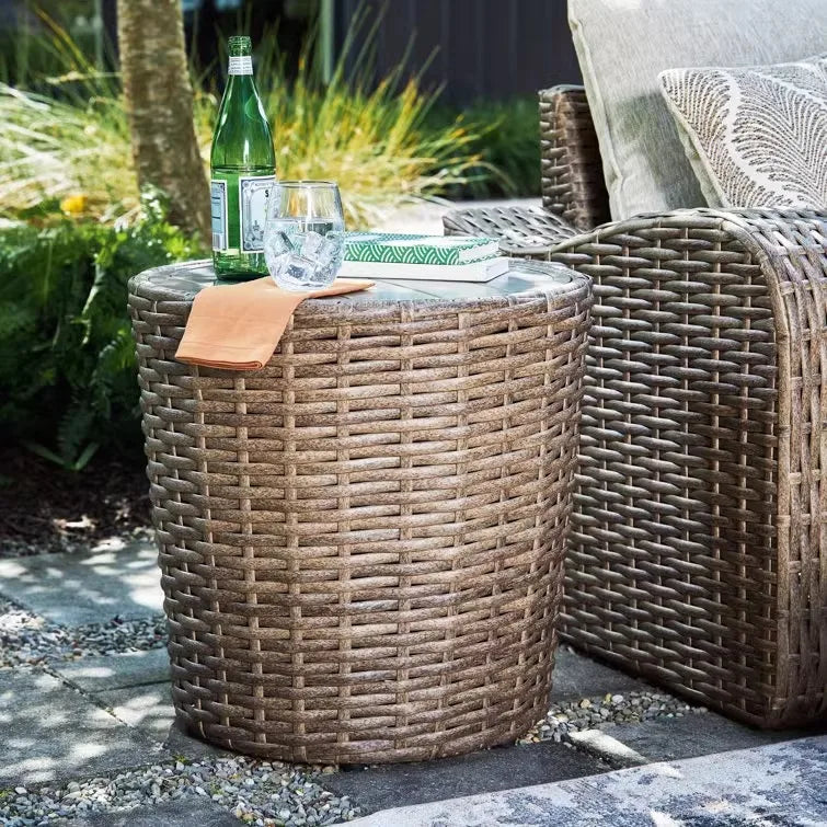 Nordic outdoor villa courtyard leisure sofa simple design milk tea shop cafe outdoor rattan combination furniture