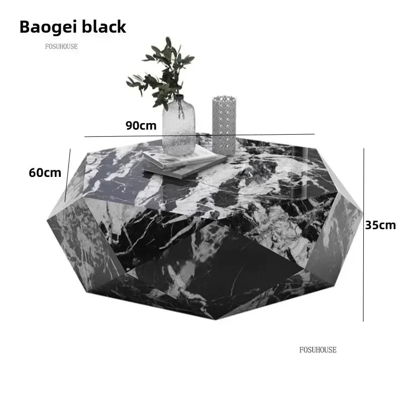 Luxury Rock Board Coffee Tables Villa Living Room Tea Table for Living Room Furniture High-grade Luxurious Side Table