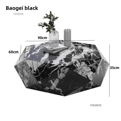 Luxury Rock Board Coffee Tables Villa Living Room Tea Table for Living Room Furniture High-grade Luxurious Side Table